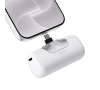 iWALK Chargeur Portable 5500mAh Nouvelle Génération, Petite Batterie Externe 22.5W Recharge Rapide USB-C pour iPhone 16, 16 Plus,18/17/16 Pro,18 Pro Max, iPad, Samsung Galaxy S24, S23, Android, Blanc