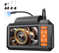 iWarmbase 4.3" Camera Endoscopique, 1080 HD Camera Endoscopique Canalisation avec 8 LED Réglables,IP67 Étanche, 2600mAh, Câble Semi-Rigide 5M pour Canalisation, Voiture, Tuyau, Maison, Atelier