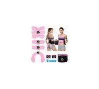 iWarmbase Electrostimulateur Musculaire, Abdos Musculation Appareil | Electrode Musculation, 6 modes, 19 niveaux d'intensité, pour Abdos/Bras/Jambes/Fesses, Femme, 13 gel