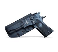 IWB Tactical KYDEX Gun Holster Custom Fits: Colt 1911 Commander .45 9mm 4.25 4.5 Inch Concealed Carry Pistol Case Waistband Inside Carry Concealed Carry Holster Guns Accessories Etuis (Black, Left)