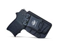 IWB Tactical KYDEX Gun Holster Custom Fits: S&W M&P Bodyguard 380 / Laser BG380 Pistolet Case Inside Concealed Carry Holster Guns Accessories Etuis (Black, Right Hand Draw (IWB))