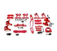 IWBR Kit d'accessoires Bras de Suspension, fusée de Direction adapté for Tamiya TT-02 TT02 1/10 RC, pièces de Mise à Niveau de Voiture (Size : Red)