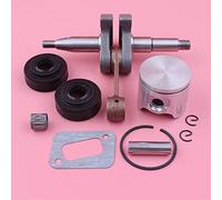 IWBR Vilebrequin vilebrequin 42mm Kit de segments de Piston adapté for Husqvarna 340 345 joint d'huile joint roulement à aiguilles tronçonneuse pièce de rechange de rechange