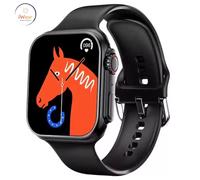 iWear WS78 Plus 2.0-inch Display Infinity Edge Aluminum Ceramic Dual Call BT Smart Watch Heart Rate Monitor Black