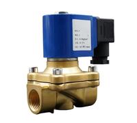 IWEBQSAP Électrovanne en Laiton de Grand diamètre, 1 pièce, DC24V AC220V 110V 24V, vanne d'eau à Action directe, normalement fermée, G3/8" à G2 EPDM 130 ℃(DC24V,1 inch)
