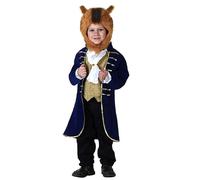 IWEMEK Enfants Garons La Belle et La Bte Prince Costume Conte de Fes Cosplay Longue Veste Pantalon Chapeau Halloween Carnaval Dguisements Tenues de Fte Vtements Bleu La bte 7-9 ans