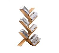 IWENZHKPA Bibliothèque Étagère À Livres en Bambou Étagère À Livres Incurvée en Forme d'arbre Étagère 3-6 Étagère Étudiants Plancher Multicouche Petit Support De Rangement pour Salon Bureau(6 Layers)
