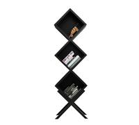 IWENZHKPA Bibliothèque Étagère Créative Nordique Étagères De Bibliothèque en Fer Forgé Étagère De Rangement Minimaliste Moderne Présentoir D'étude De Salon pour Salon Bureau(Black)