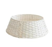 IWENZHKPA Collier Sapin Noël Collier d'arbre De Noël Tissé À La Main en Plastique Rotin Rustique Ferme Jupe Base Jupe(White,40 * 60 * 17cm)