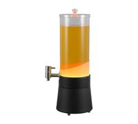 IWENZHKPA Distributeur De Bière Distributeur De Boissons 3 L avec Éclairage LED for Bar Fête Tonneau à Bières(Black)
