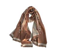 IWENZHKPA Écharpe Chale Écharpe de Cachemire à Imitation chaleureuse Écharpe Automne et Hiver Femmes châles Hommes rayés Lettres Écharpes Lady Couverture Wrap Foulards Etole Femme(Camel)