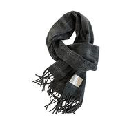 IWENZHKPA Écharpe Chale Écharpe de Laine Pure Hiver Mode Automne Chaud Cachemire écharpes Motif à Carreaux Longs Glands Hommes Femmes Enveloppant des châle Etole Femme(Grey)