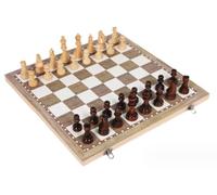IWENZHKPA Échecs Jeu Jeu d'échecs en Bois, Jeu d'échecs en Bois avec pièces d'échecs, Plateau de Jeu Pliant avec Jeux de société de Rangement Jeu Echec Echiquier(39 * 39cm)
