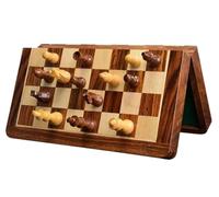 IWENZHKPA Échecs Jeu Jeu D'échecs Magnétique en Bois, Pliable avec Fentes De Rangement pour Pièces Fabriquées Jeus Echec Echiquier(25cm)