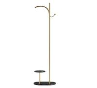 IWENZHKPA Porte Manteau Creative Metal Coat Rack Standing Entryway Hall Tree Hat Purse Jacket Hanger Entrance Floor Stand Marble Base Debout(Black+Gold)