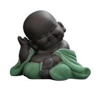 IWENZHKPA Statue Bouddha Statue De Bouddha Riant en Sable Violet, Heureux, Petit Bébé Mignon, Moine, Figurine, Décoration Maison Figurine Decoration(A)