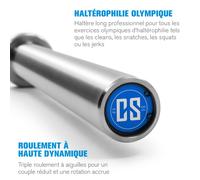 IWF Men Olympic Barre d'haltère long manchons 50 mm 910 kg acier
