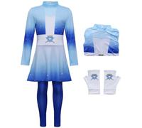 IWFREE Fille Chloe Déguisement Costume Combinaison et Gants Halloween Party