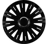 IWH 076011 d'enjoliveurs Monaco, Noir/chromé, 16, Set of 4