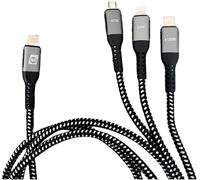 IWH Câble de charge USB USB-C®, USB Micro-A femelle, Connecteur Lightning 1.20 m 019057