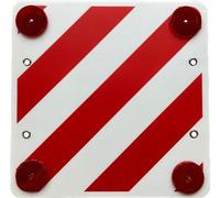 IWH Panneau avertisseur plastique 500 x 500 mm blanc / rouge