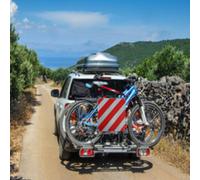 IWH Panneau de signalisation 2en1, 500 x 500 mm, blanc/rouge