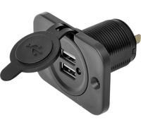 IWH Prise USB double encastrée 12/24 volts 21100 ma Charge de courant max=2.0 A 12 ou 24 V/DC