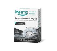 iWhite Dark Stains Kit de Blanchiment Dentaire - 10 Gouttières - Blanchiment Dentaire Professionnel, Élimine Taches Sombres Instantanément et Rafraîchit l’Haleine - Blanchissant Dentaire Charbon Actif