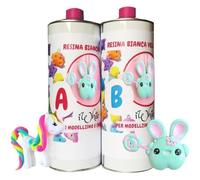 IWHITE RÉSINE POLYURÉTHANE BLANCHE POUR COULURE/MOULAGE - Bi composants A + B - 1 kg