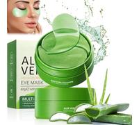 IWIDYA 60 patchs patch aloe vera yeux,patchs pour les poches et les cernes sous les yeux, hydratant longue durée, atténue les cernes et les poches sous les yeux et améliore les ridules.