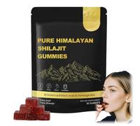 IWIDYA shilajit Gums pour hommes et femmes, 60 gommes à mâcher Shilajit pures de l'Himalaya, shilajit gummies,supplément doré - Riches en Ashwagandha, acide fulvique et 85 oligo-éléments