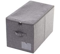 iwill CREATE PRO Grand panier de rangement avec couvercle - Cube de rangement pliable en tissu avec poignées (Gris foncé, une unité)