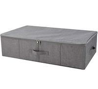 iwill CREATE PRO sous Le lit Le récipient de Stockage avec la Couverture à Plat de glissière, Les Chaussures, Les vêtements, Les duvets, la boîte de Stockage d'oreillers,Gris foncé