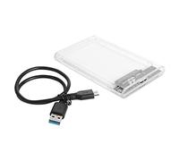 Iwinna Transparent 2.5" HDD Enclosure, SATA to USB3 Portable Clear Hard Drive Disk SSD Supports UASP SATA III Tool-Free Design