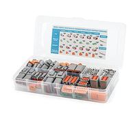 IWISS Deutsch DT Lot de 188 connecteurs gris avec contacts solides de taille 16 dans des configurations à 2, 3, 4, 6, 8 et 12 broches, connecteurs électriques automobiles scellés de l'environnement