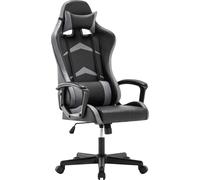 IWMH Chaise de jeu, dossier haut Chaise de bureau, Avec coussin de tête et coussin lombaire