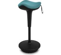 IWMH Tabouret de travail ergonomique, hauteur réglable, pivotant à 360°, tabouret de bureau, tabouret assis-debout (bleu)