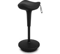 IWMH Tabouret ergonomique, Réglable en hauteur, pivotant à 360°, Tabouret de bureau, Tabouret de bureau assis-debout (Noir)