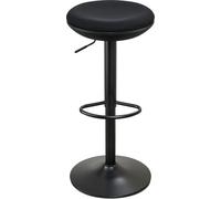 IWMH Tabouret ergonomique, réglable en hauteur Tabouret de travail avec assise large, tabouret de bureau pivotant sans dossier - noir