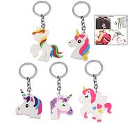 iwobi 20 Pcs Porte-clés de Dessin Animé, Porte-clés Accessoires de Sac Pendentif Porte-clés pour Femmes Enfants Fille