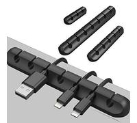 iwobi 3 Pièces Clips Câble Organisateur Bureau, Cable Clips Support de Câble Adhésif Câble Rangement pour USB Câbles de Chargeur/Souris/Écouteur/PC