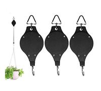 iwobi 3 Pièces Poulie pour Plantes Robuste pour Suspendre Les Crochets de Paniers de Fleurs pour Paniers de Jardin