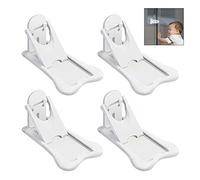 iwobi 4 Pièce Sécurité Enfant Portes de Placard, Serrure de Porte Coulissante pour Bébé avec Patin Adhésif