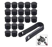 iwobi Capuchon ecrou Noir,20 Pièces Boulon Ecrou Couvre pour Roue Jante Cache Vis Boulon