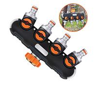 iwobi Distributeur Arrosage 4 Voie, Répartiteur 4 Voies Utilitaire Extérieur Raccord de Tuyau pour Le Jardin et la Vie à la Maison