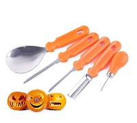 iwobi Kit de Sculpture de Citrouille, Lot de 5 Outils de Sculpture de Citrouille,Lantern Carving Kit pour Enfants Halloween Décoration