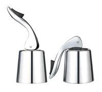 iwobi Lot de 2 Bouchons à Champagne, Bouchon de Bouteille de Vin en Acier Inoxydable Réutilisable pour Collection de Vin Vin Rouge Champagne