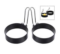iwobi Lot de 2 Cuisson en Anneaux d'oeuf, Anneaux d'oeuf Antiadhésif Outil de Moule de Cuisine de Pancake