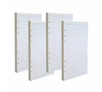 iwobi Lot de 4 Recharges A5 6 Anneaux, Feuilles A5 6 Trous Papier de Recharge pour Carnet de Notes Papier Ligné