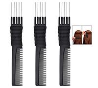 iwobi Peigne de Queue Anti-Statique et Résistant à la Chaleur,Kit Peigne à Queue Carbone